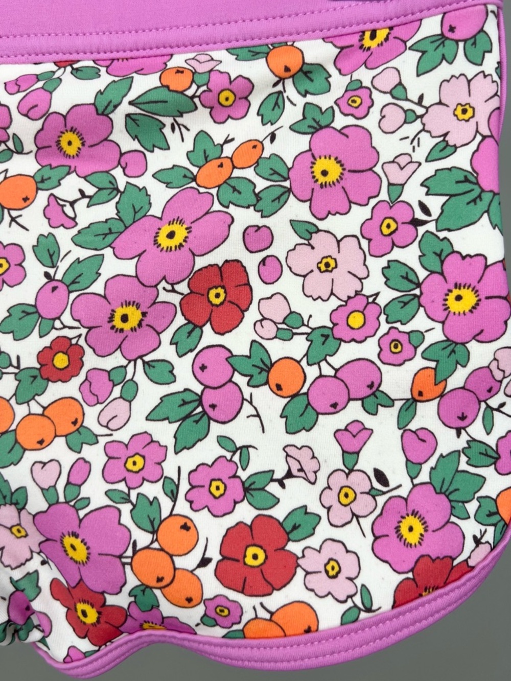 Mini Boden - Sunsafe Patterned Rash Vest and Swim Shorts - Apple Blossom Floral - Picture 6 of 7